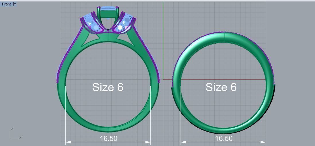 Couple Pride Ring 3D print model_4