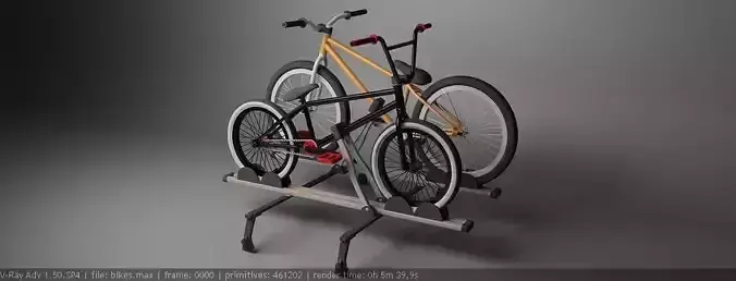 roof rack with bmx and mtb bikes