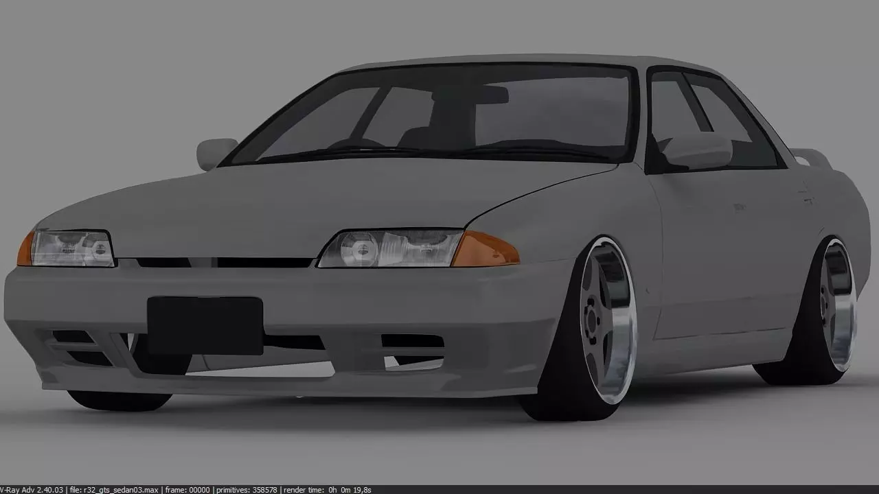 3D model Nissan Skyline HCR32 Sedan VR / AR / low-poly | CGTrader