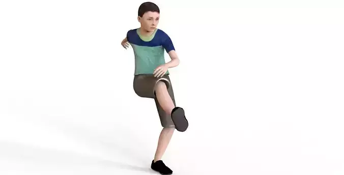 Boy Character Low-poly 3D model