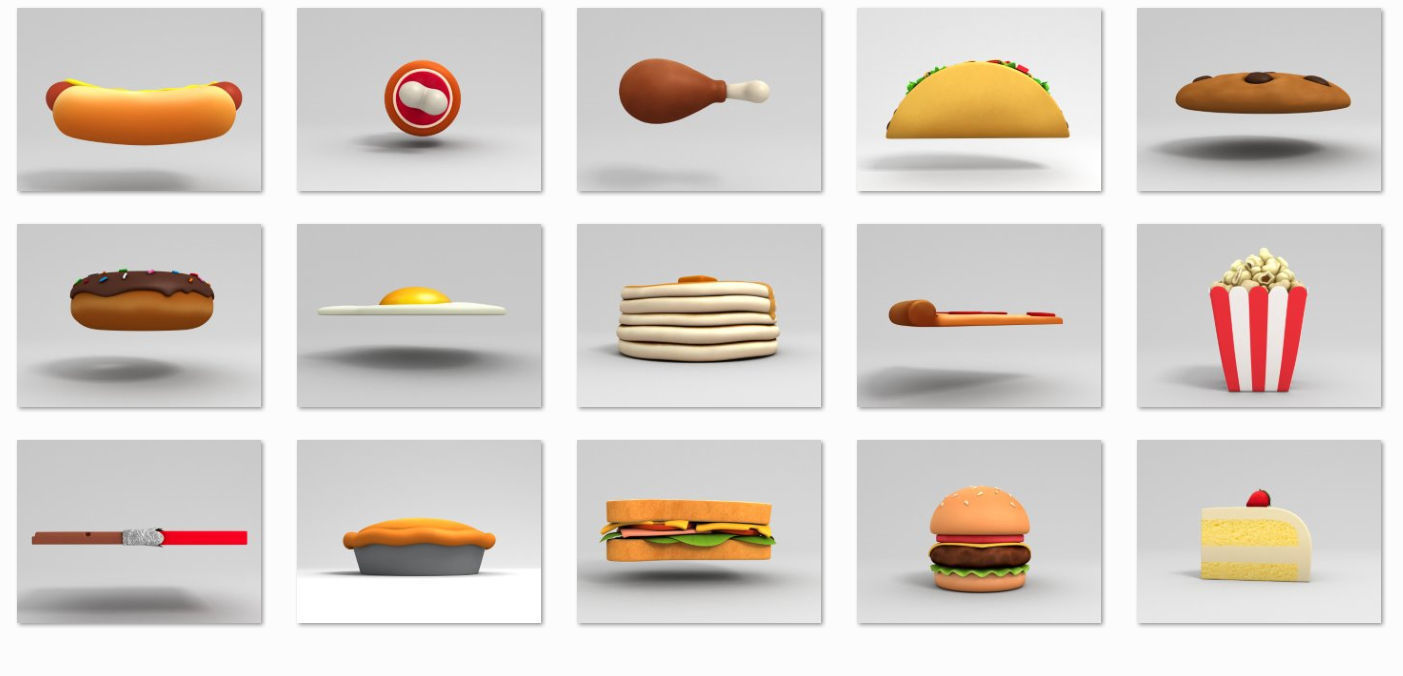Cartoon Food Pack 3D model_17
