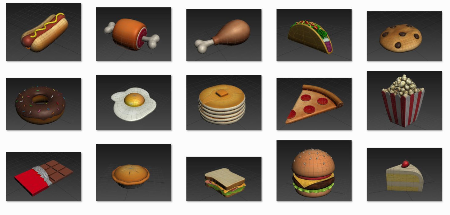 Cartoon Food Pack 3D model_19