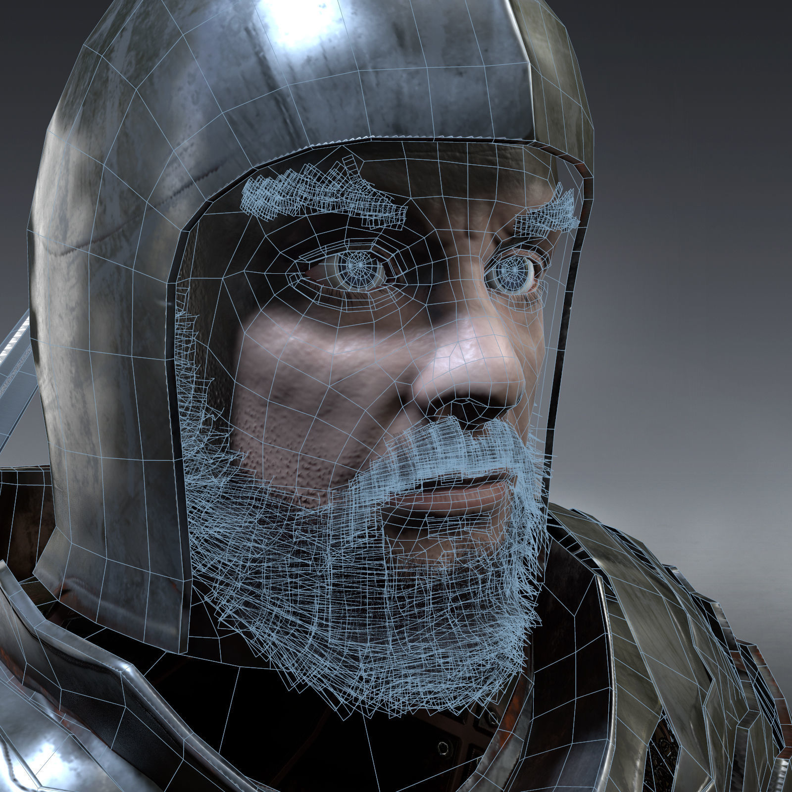 Medieval Knight rigged Low-poly 3D model_14