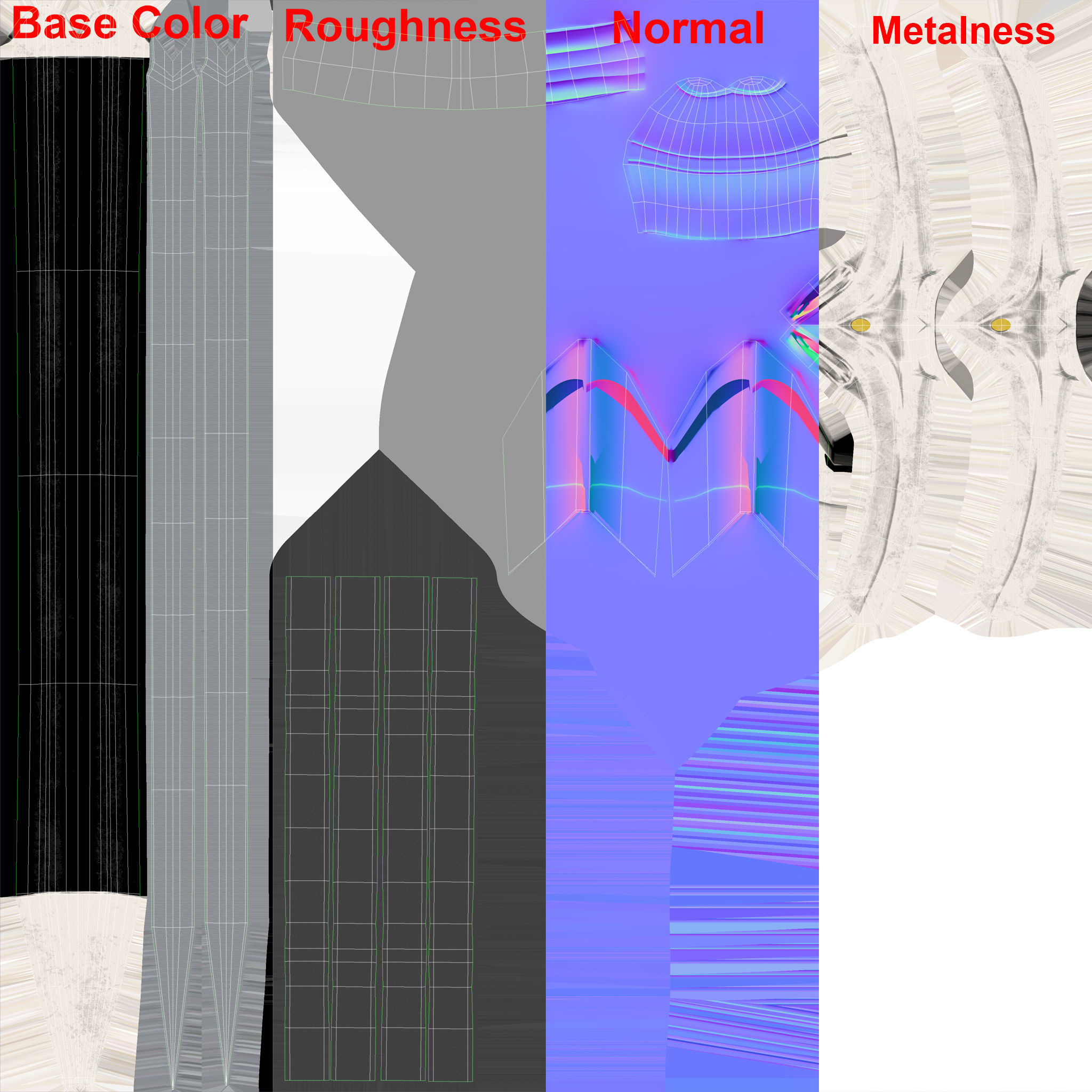 Medieval Knight rigged Low-poly 3D model_17