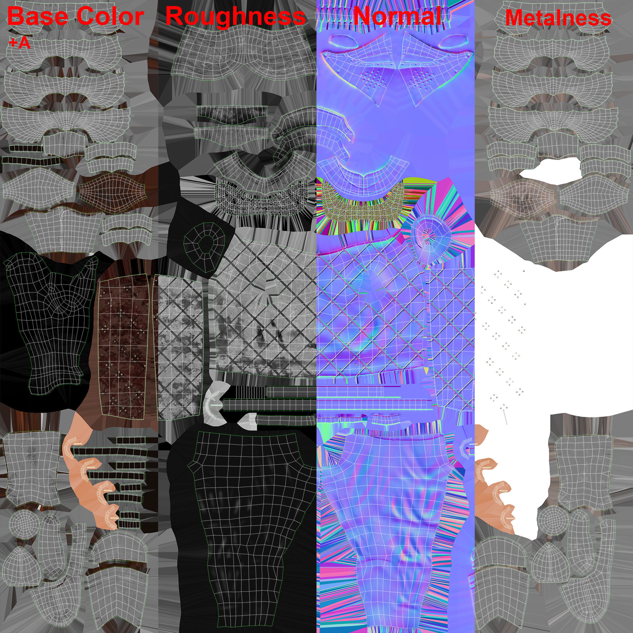 Medieval Knight rigged Low-poly 3D model_20