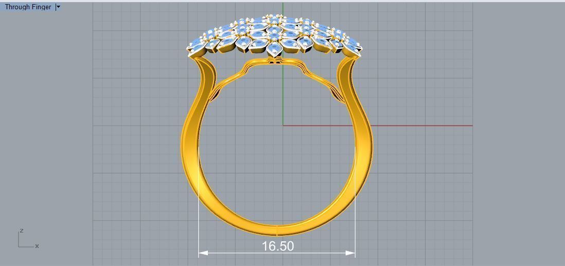 Jewel Ring  3D print model_2