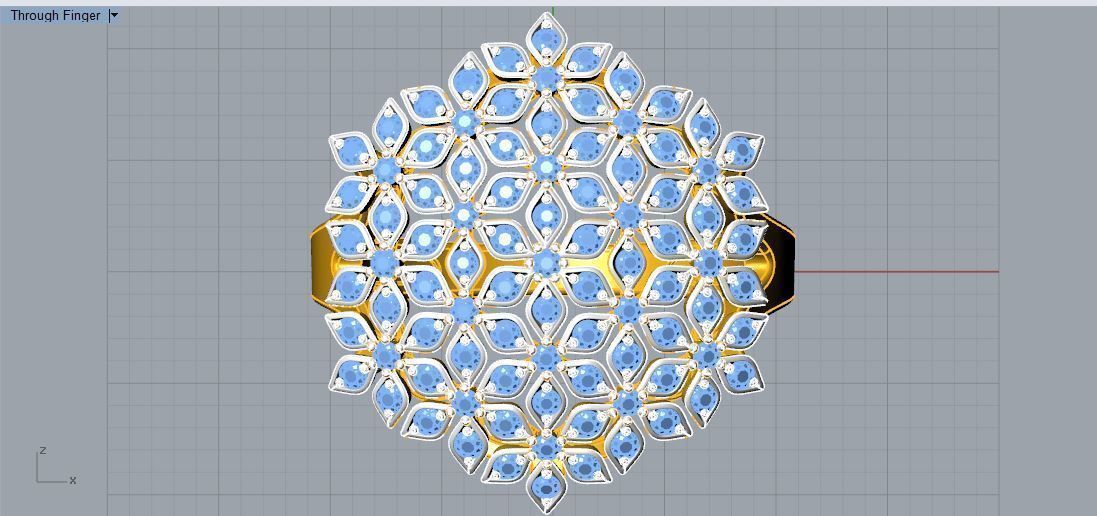 Jewel Ring  3D print model_3