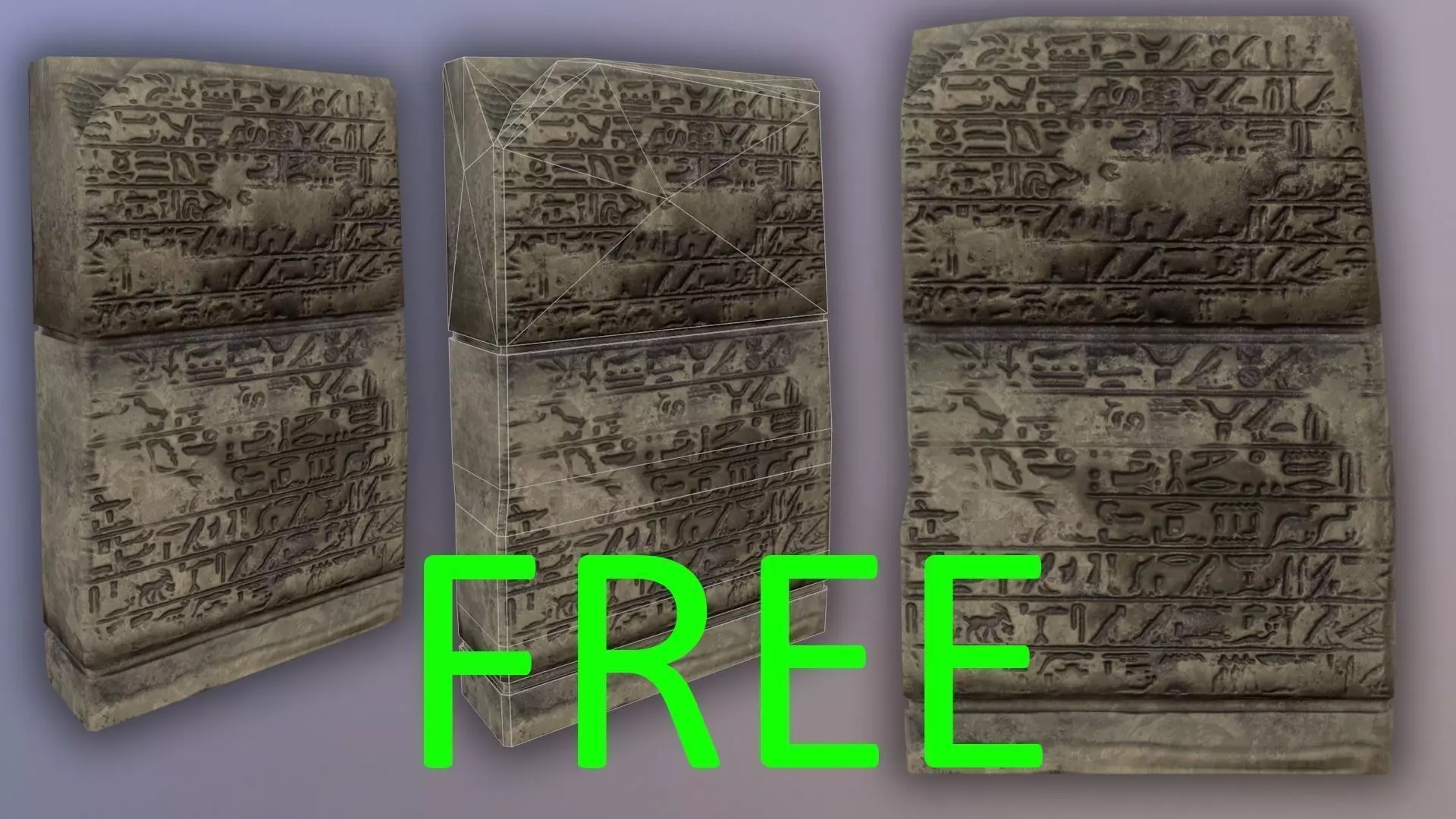 Egypt consctruction Free low-poly 3D model
