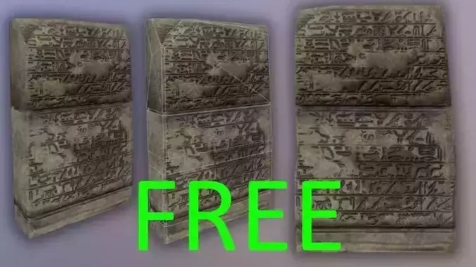 Egypt consctruction Free low-poly 3D model