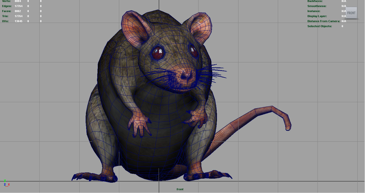 RADIACTIVE RAT Low-poly 3D model_12