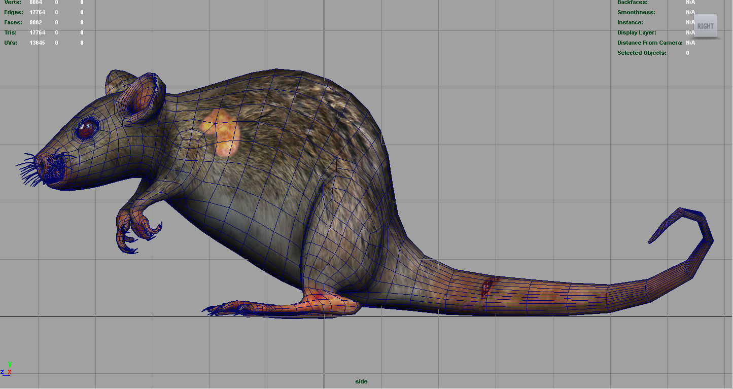 RADIACTIVE RAT Low-poly 3D model_10