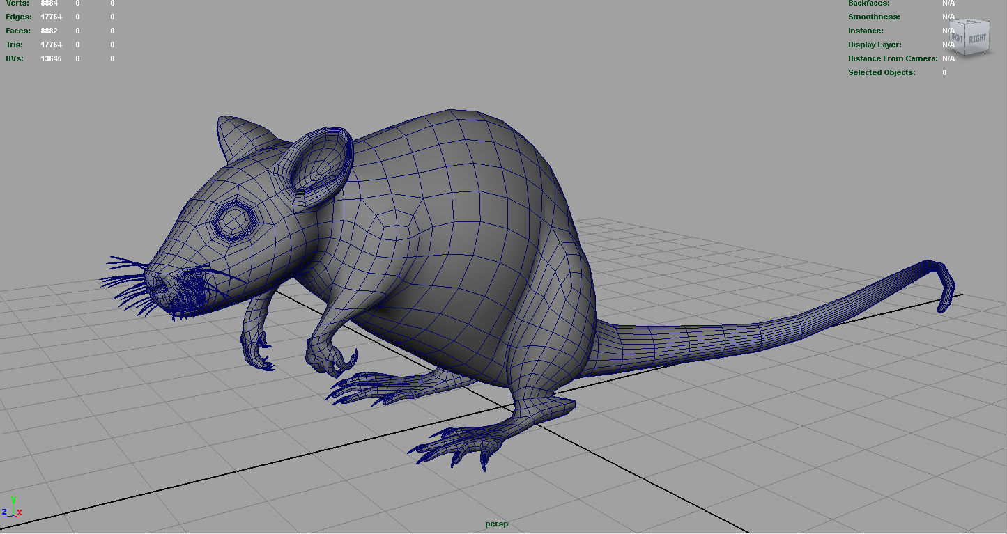 RADIACTIVE RAT Low-poly 3D model_5