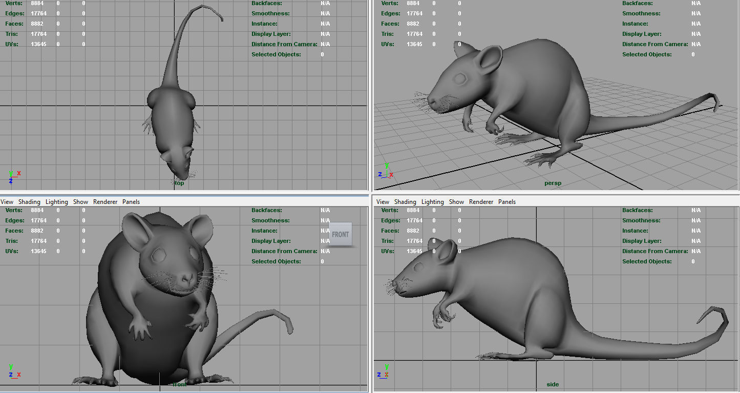 RADIACTIVE RAT Low-poly 3D model_7