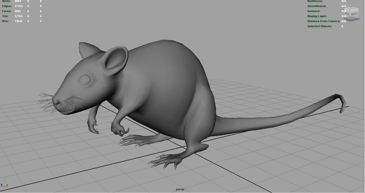 RADIACTIVE RAT Low-poly 3D model_4