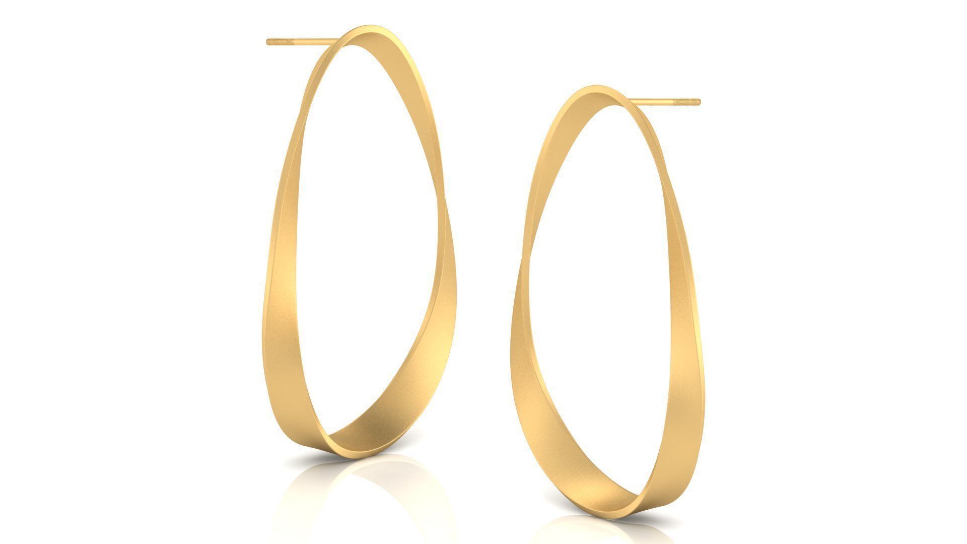 Wave Shape Earring 3D print model_2