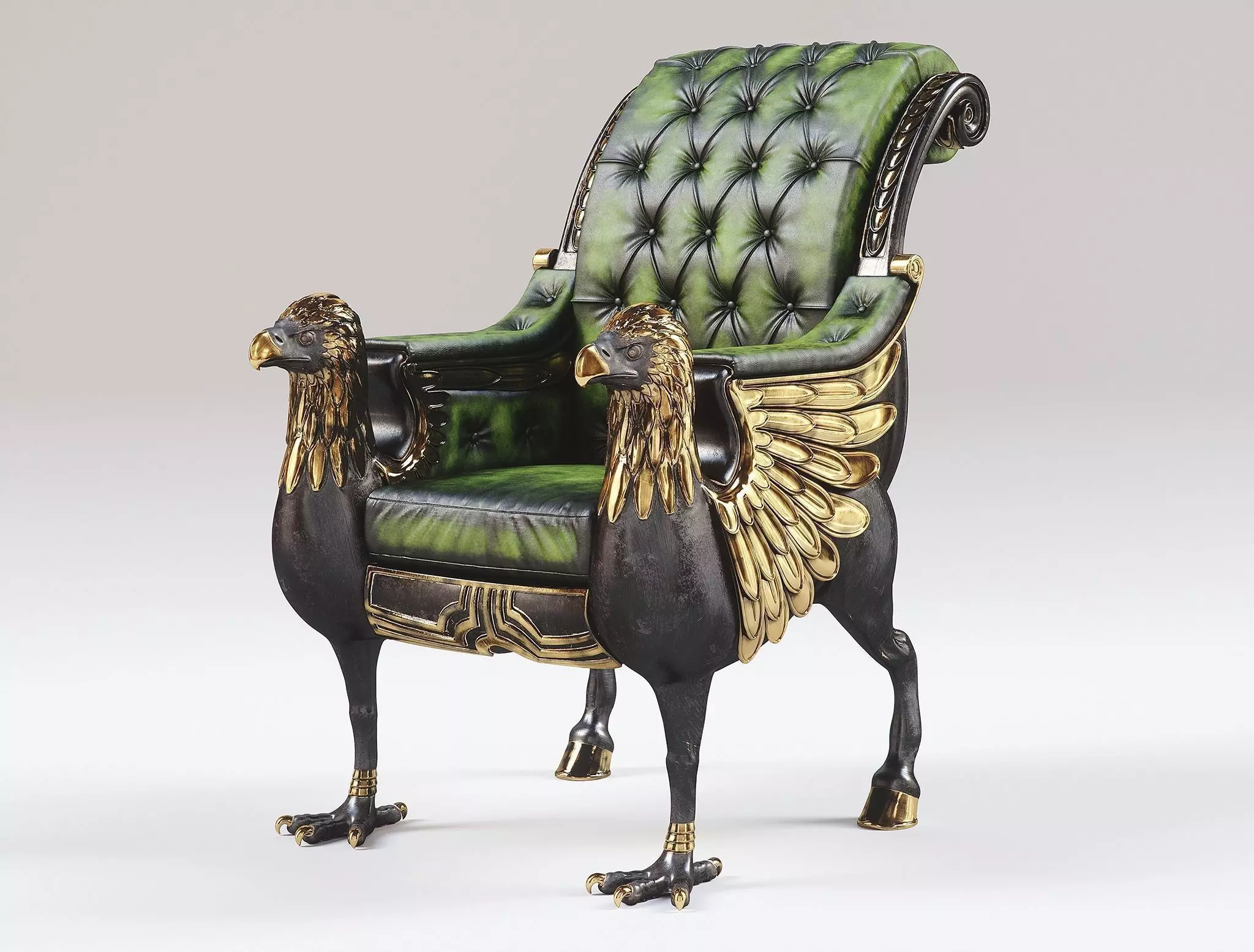 HippoGriffe Chair Low-poly 3D model_0