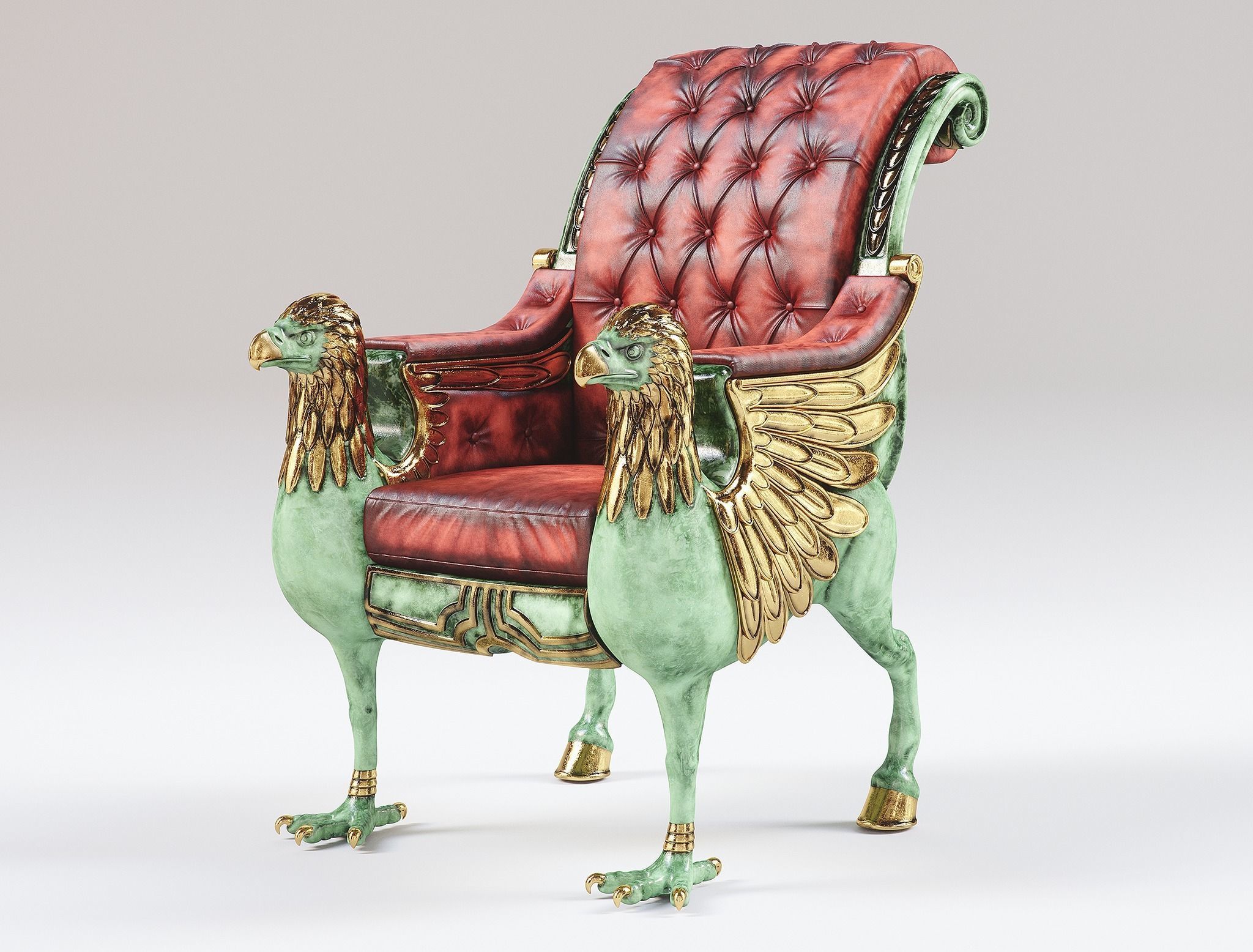 HippoGriffe Chair Low-poly 3D model_3