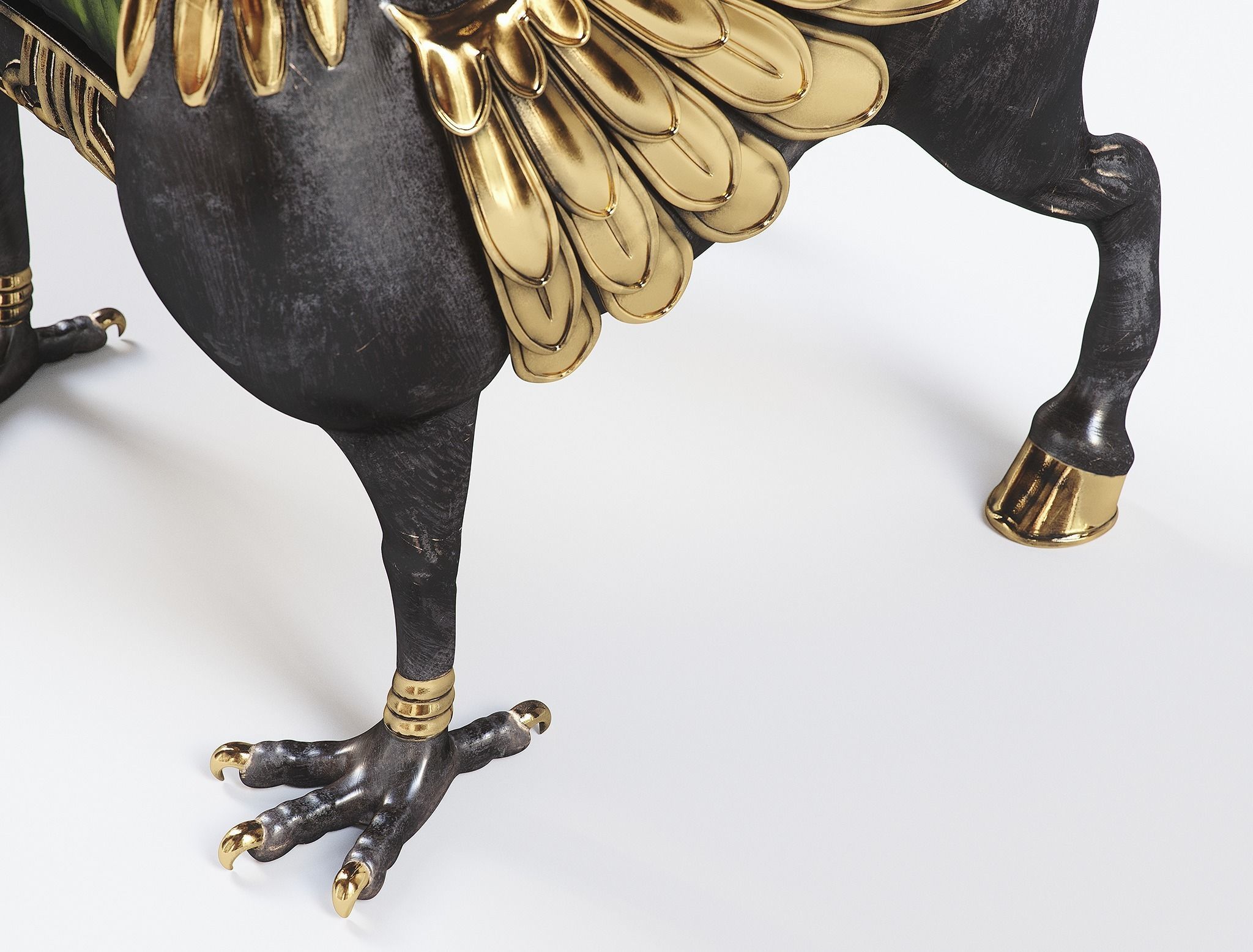 HippoGriffe Chair Low-poly 3D model_7