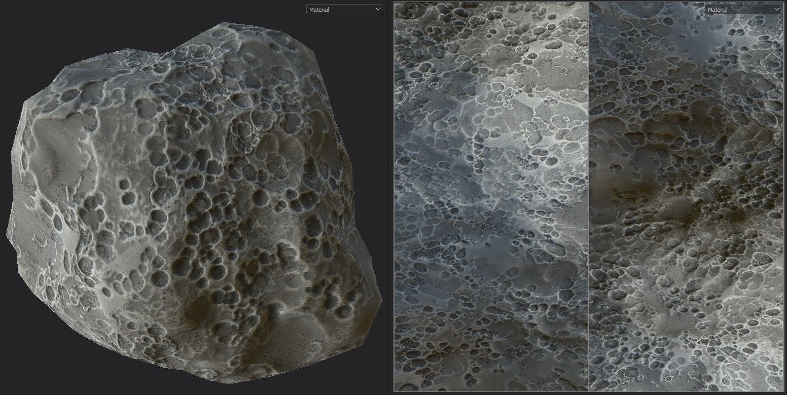 Asteroid v2 Low-poly 3D model_7