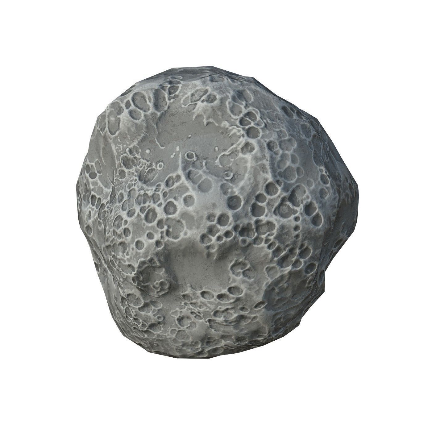 Asteroid v2 Low-poly 3D model_3