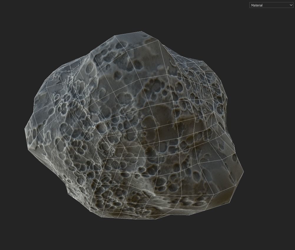 Asteroid v2 Low-poly 3D model_6