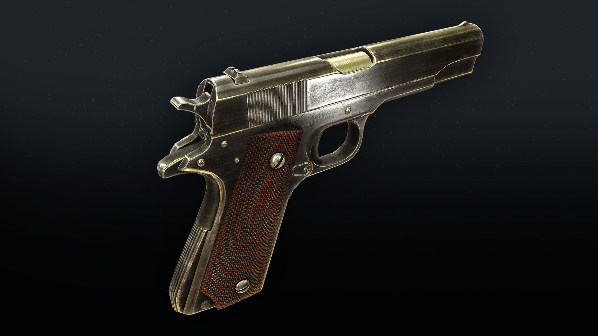 PBR Colt M1911 with Bonus Camo Textures for FPS  Low-poly 3D model_7