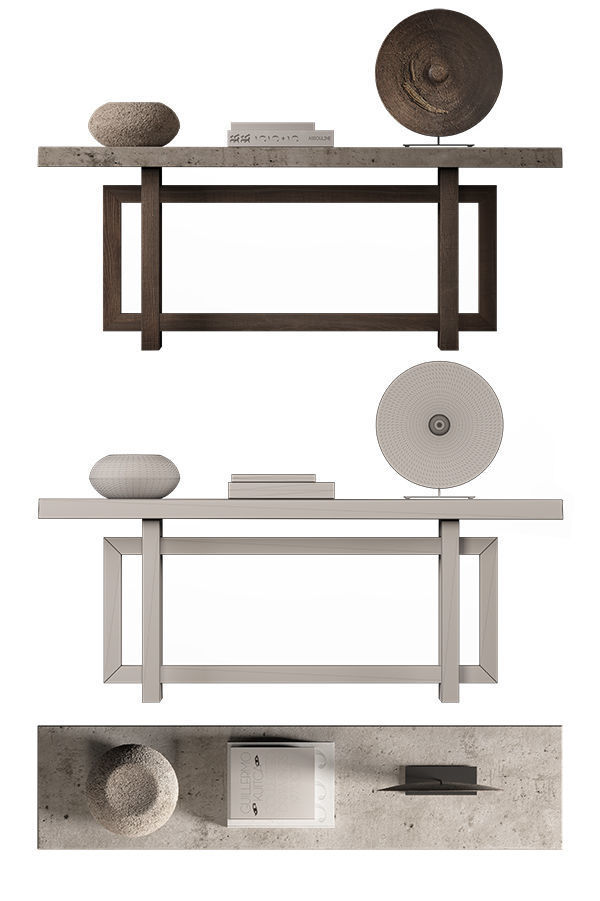 RH HESTON CONSOLE TABLE 3D model_1