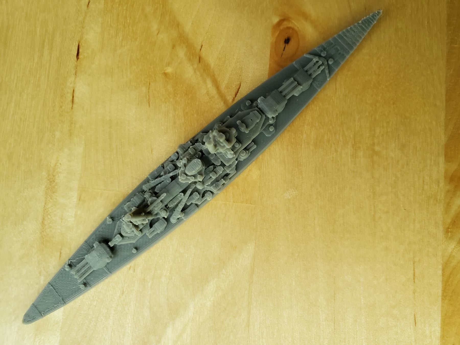 German Scharnhorst Class Battleship 3D print model_8