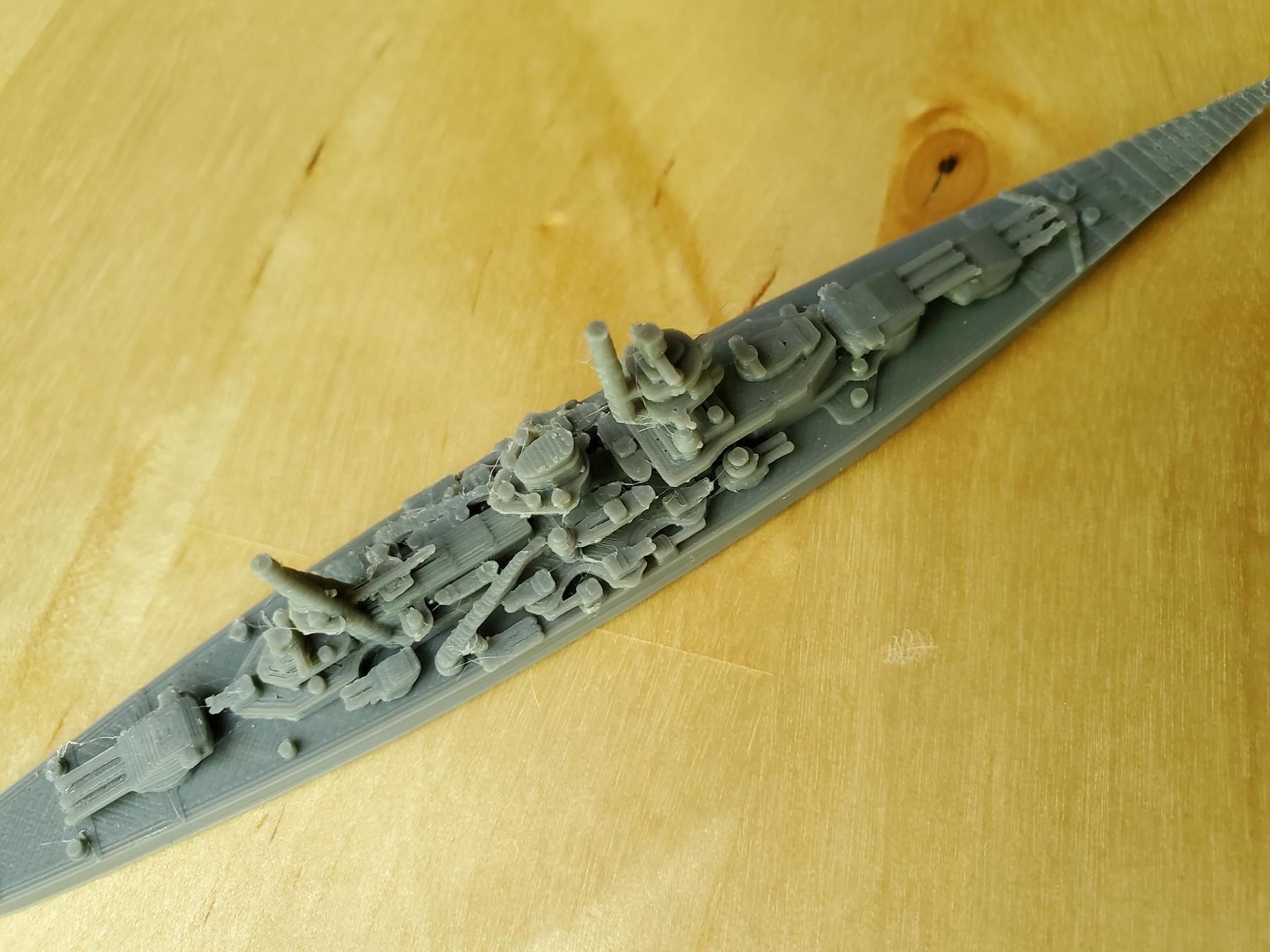 German Scharnhorst Class Battleship 3D print model_7