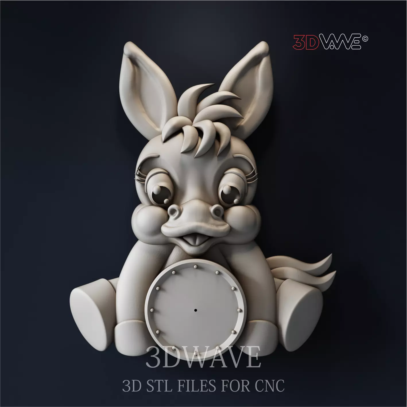 FOAL WALL CLOCK 3D print model_0