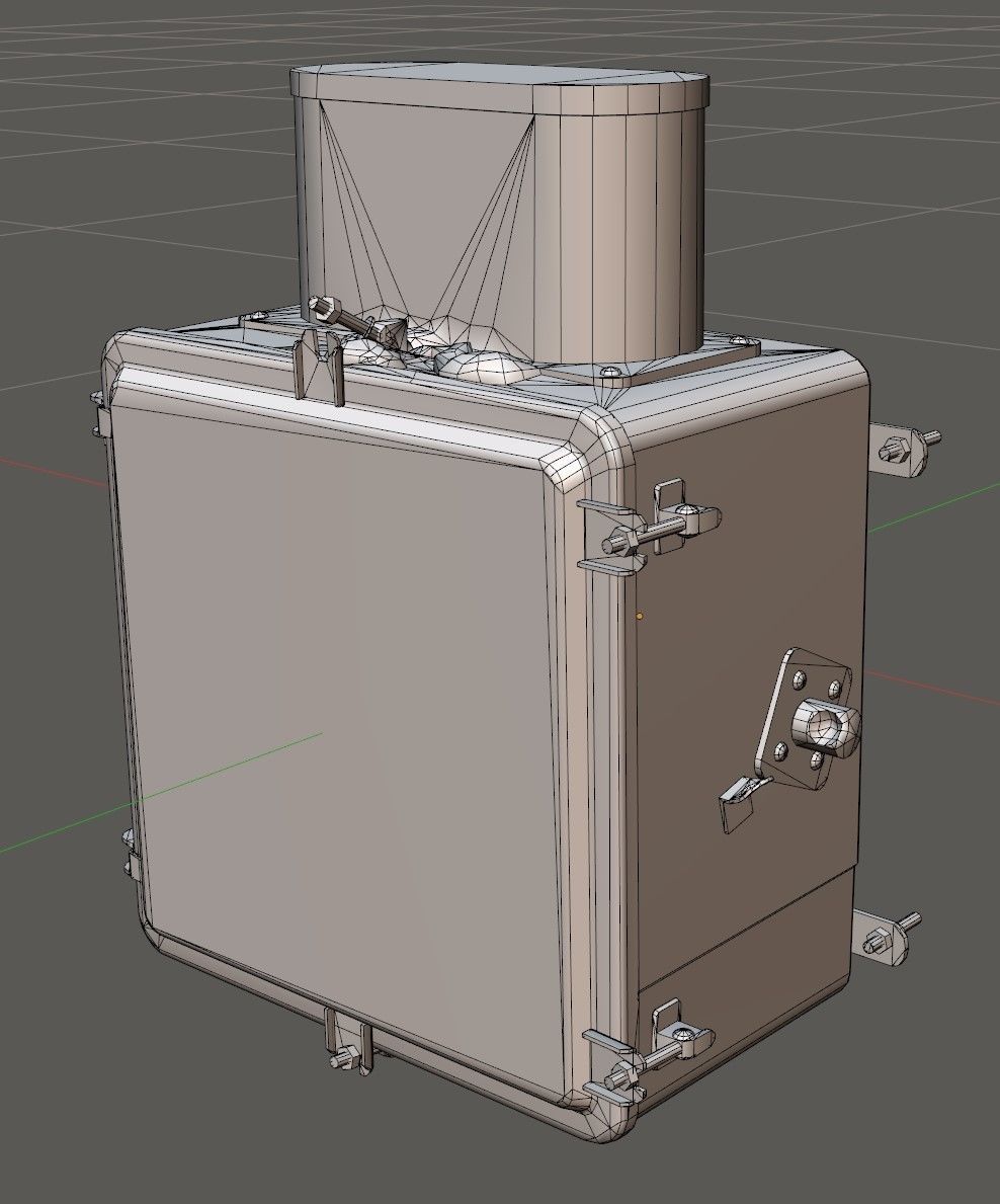 Electric fuse box v1 Low-poly 3D model_3