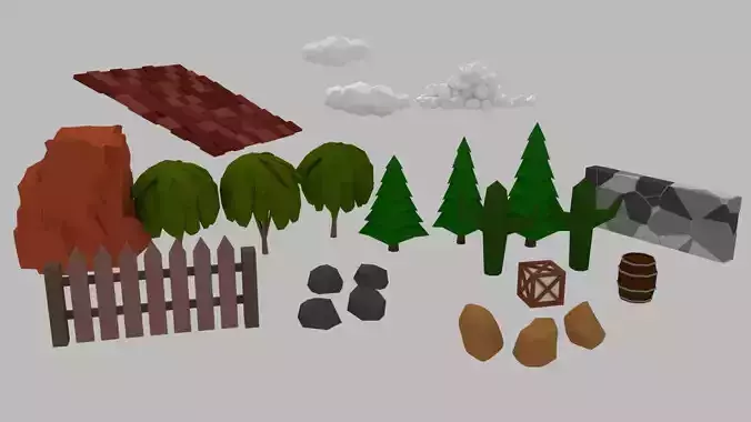 Lowpoly game assets