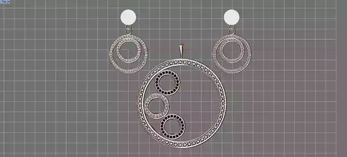 Pendant  earrings 3D print model