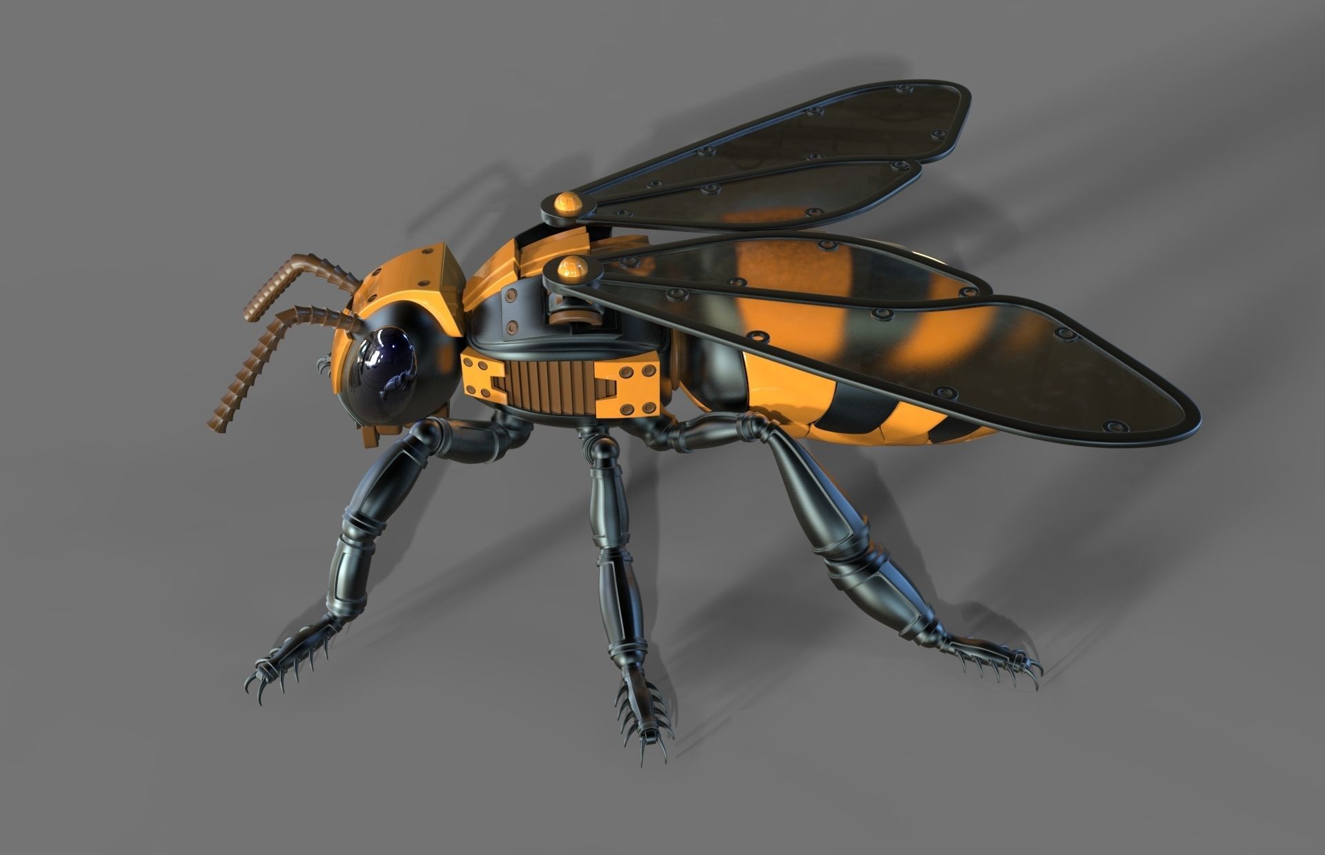 Robot Bee 3D model_5