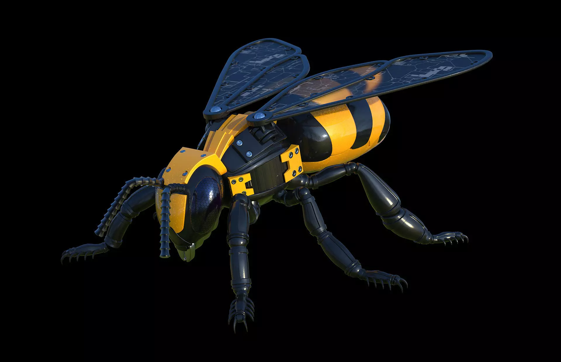 Robot Bee 3D model_0