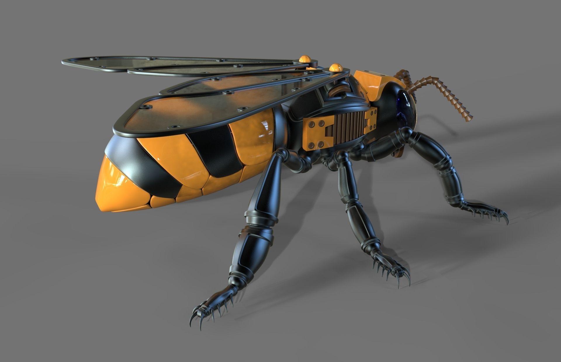 Robot Bee 3D model_7