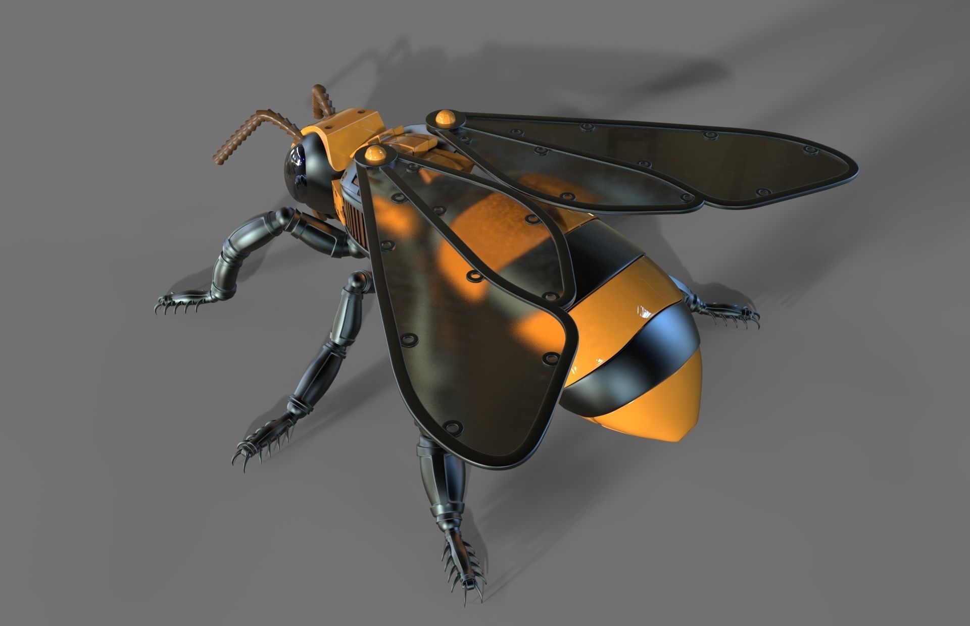 Robot Bee 3D model_6