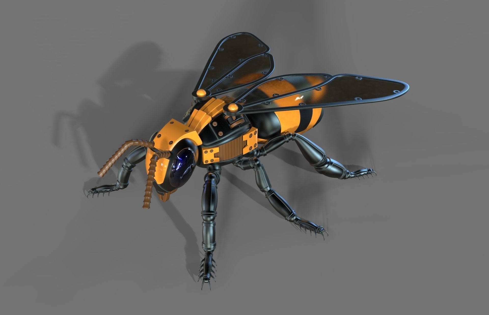 Robot Bee 3D model_4