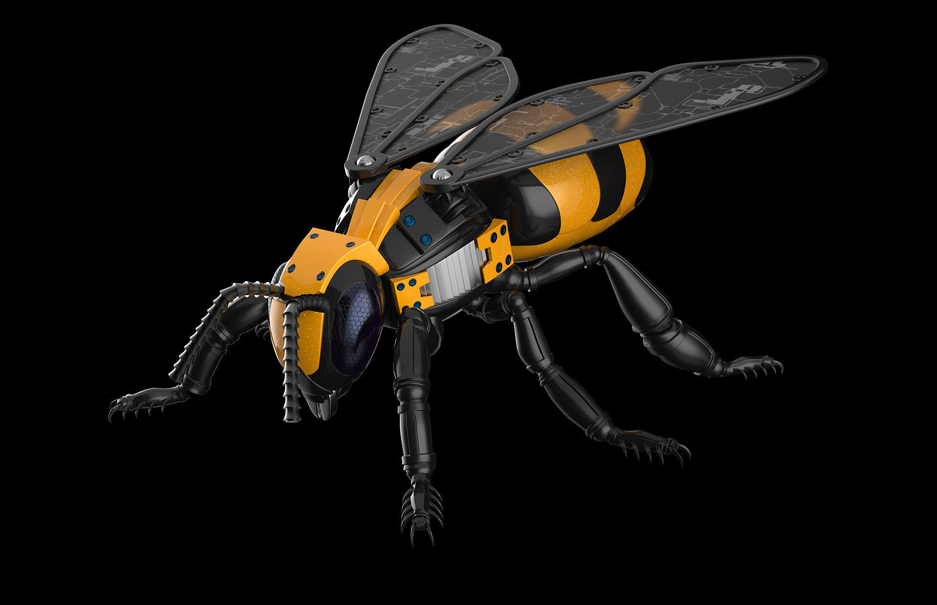 Robot Bee 3D model_2
