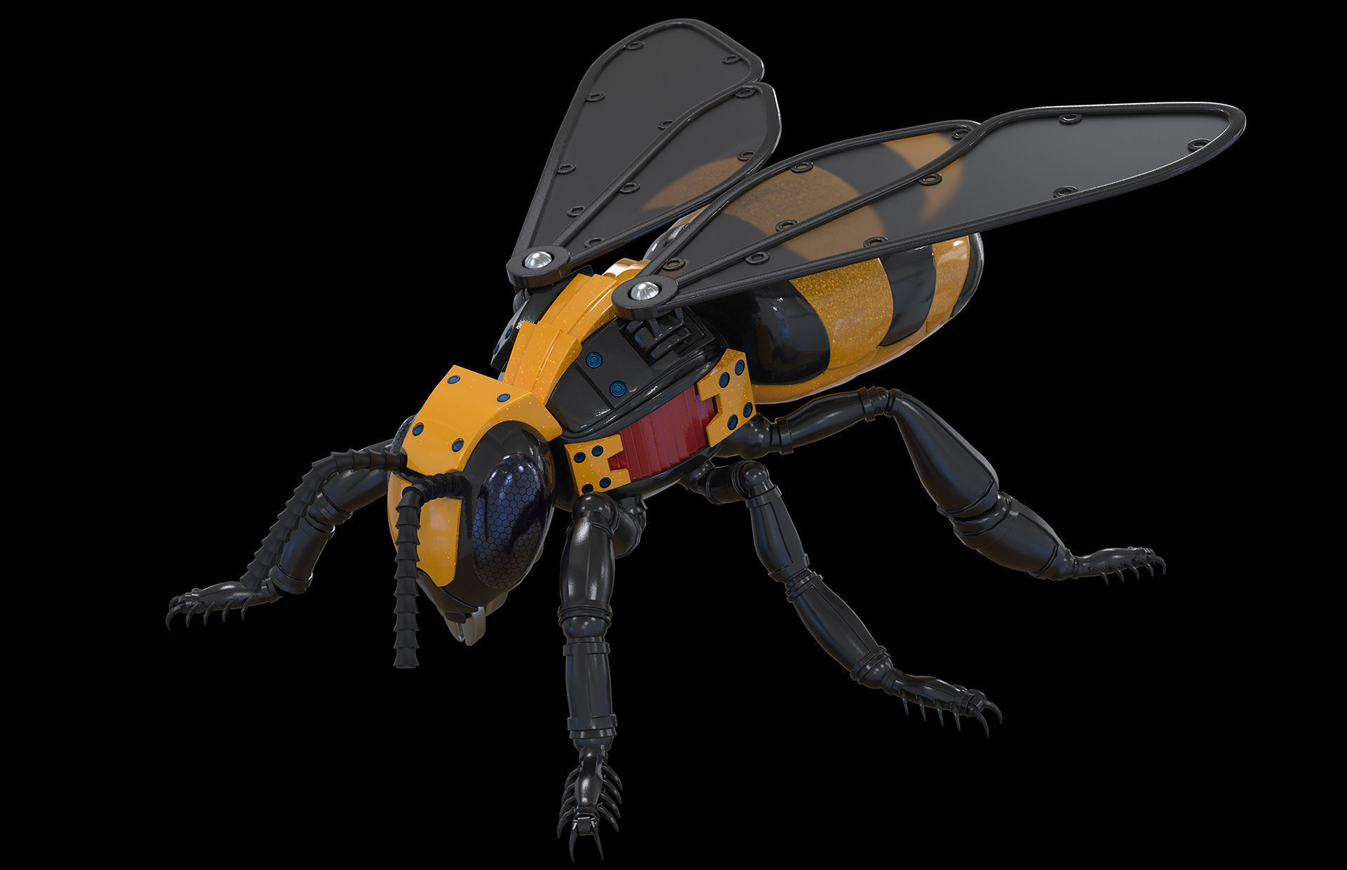 Robot Bee 3D model_1