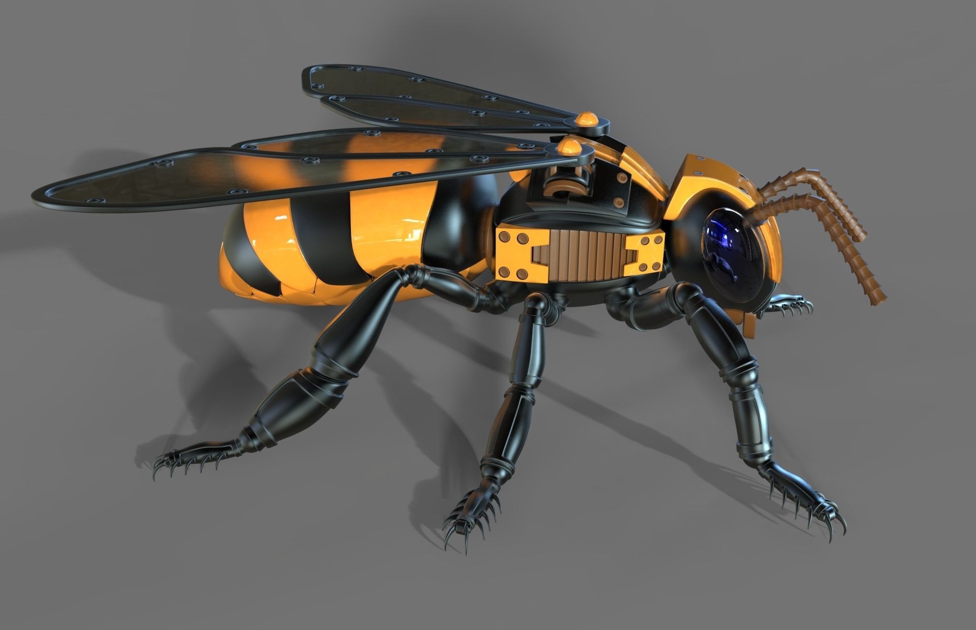 Robot Bee 3D model_10