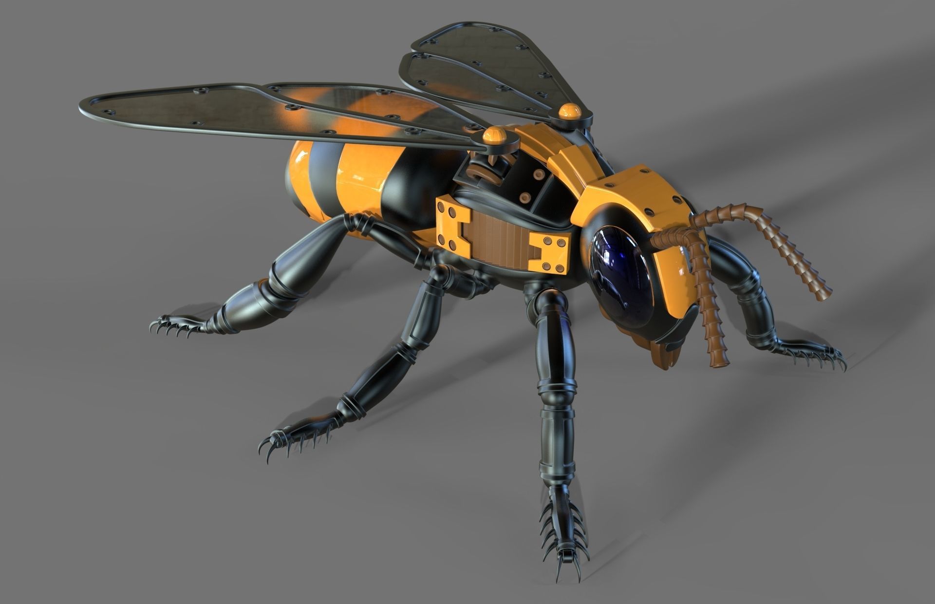 Robot Bee 3D model_9