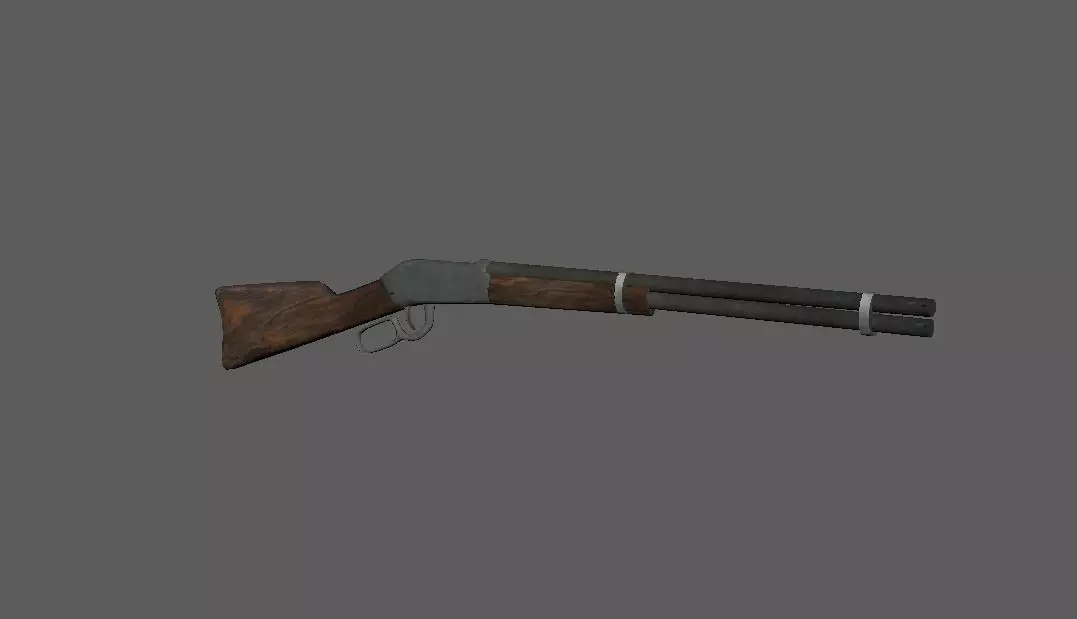 Winchester rifle  Free low-poly 3D model_0