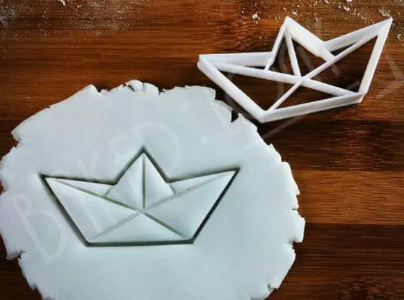 paper boat cookie cutter  3D print model_0