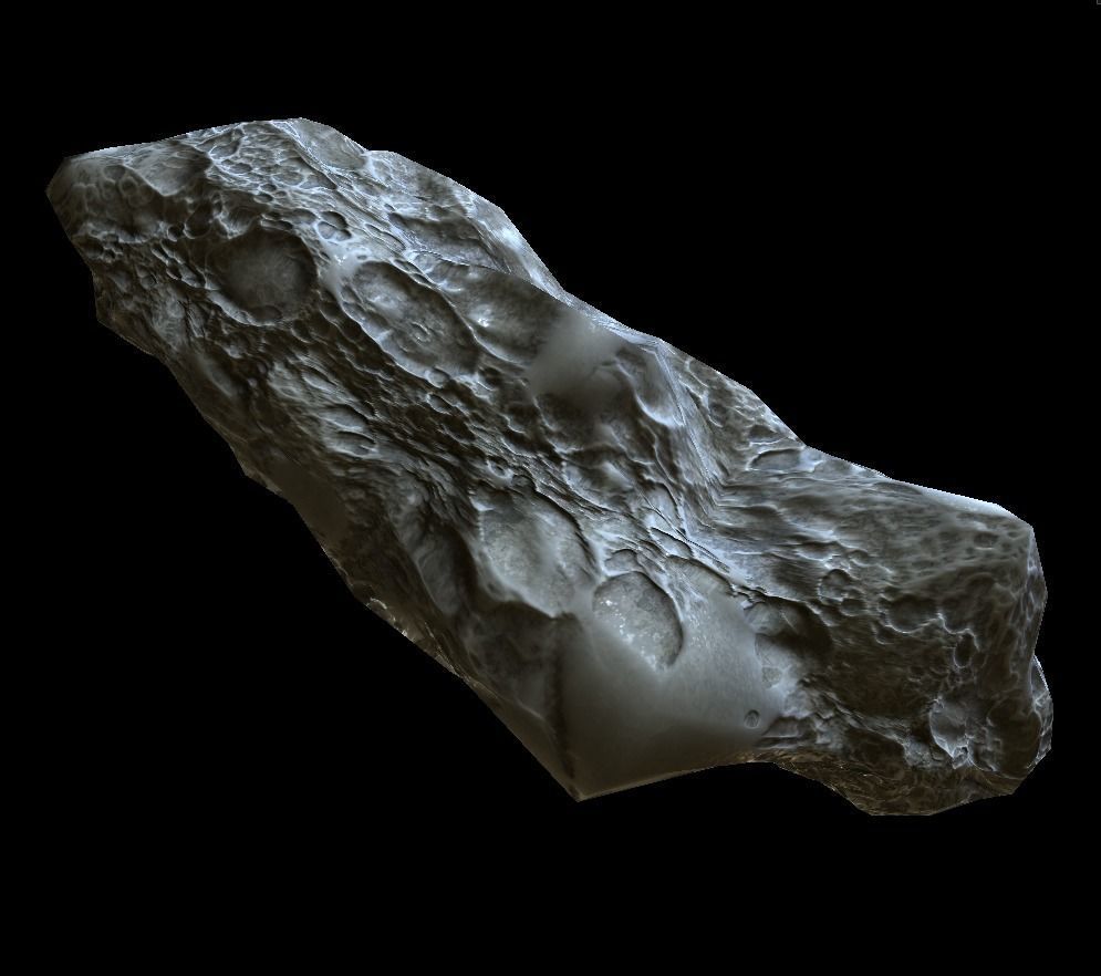 Asteroid PBR meteorite Low-poly 3D model_5