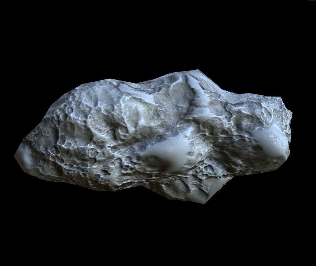 Asteroid PBR meteorite Low-poly 3D model_1