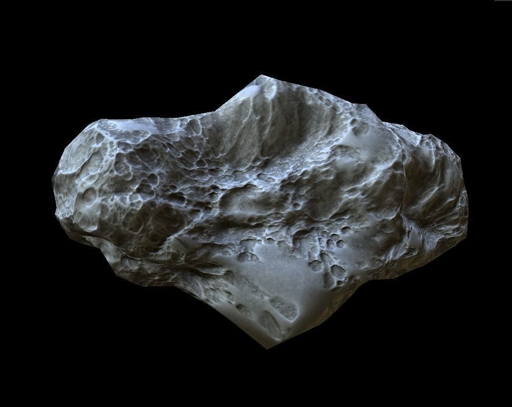 Asteroid PBR meteorite Low-poly 3D model_6