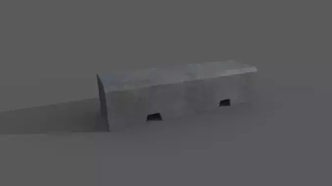 Concrete Barrier Type 3 Low-poly 3D model Concrete Barrier Type 3 Low-poly 3D model