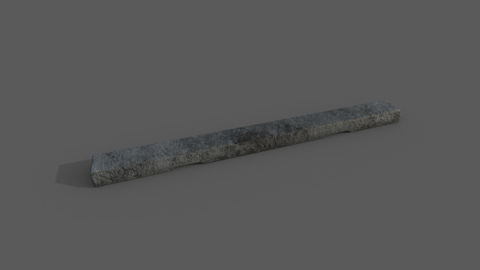 Concrete Barrier Type 4 Low-poly 3D model_1