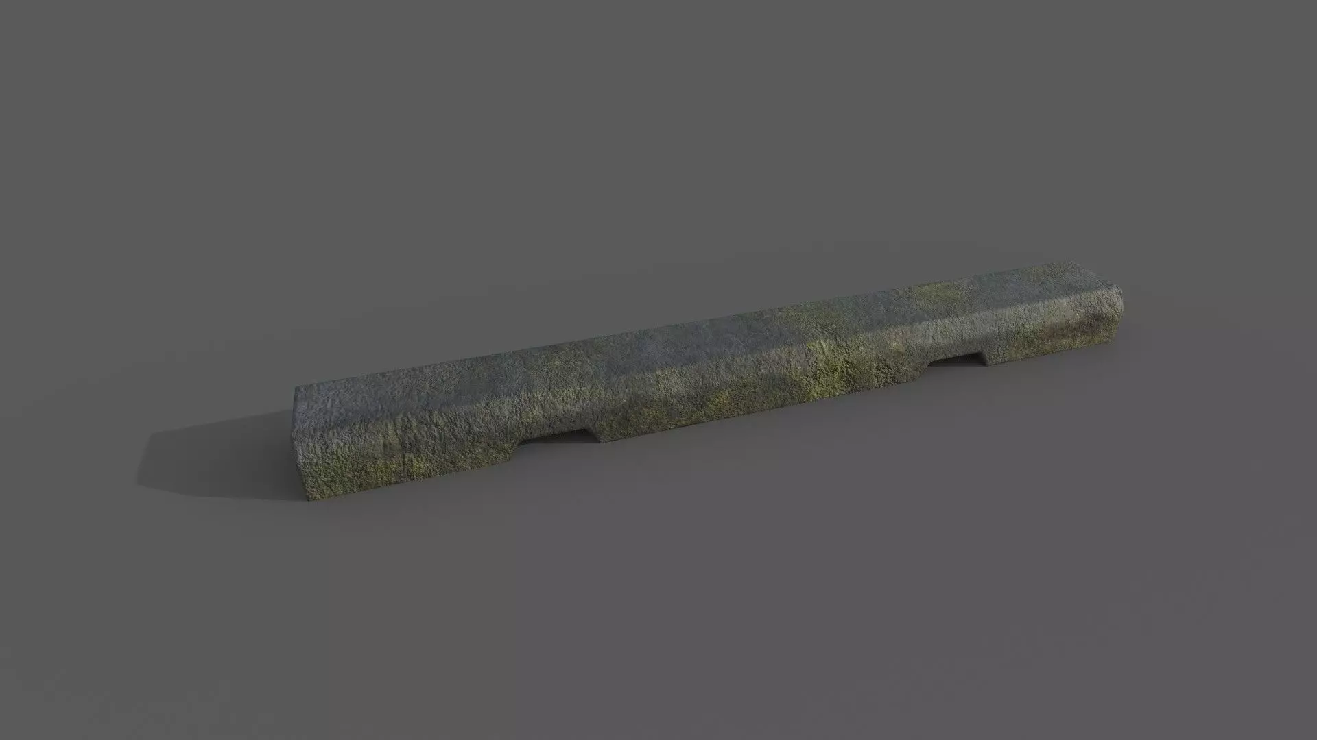 Concrete Barrier Type 5 Low-poly 3D model_0